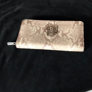 Michael Kors python embossed wallet